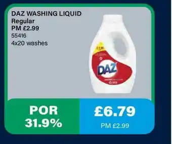 Bestway Daz Washing Liquid Regular offer