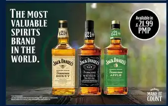 Bestway Jack Daniel's Tennessee Honey, No.7 Tennesse Whiskey Or Tennesse Apple offer