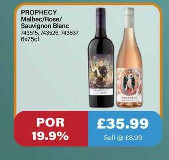 Bestway Prophecy Malbec-Rose-Sauvignon Blanc offer