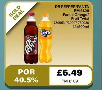Bestway Dr Pepper-Fanta Orange-Fruit Twist offer