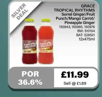 Bestway Grace Tropical Rhythms Sorrel Ginger-Fruit Punch-Mango Carrot-Pineapple Ginger offer