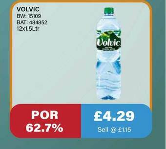 Bestway Volvic 12x1.5Ltr offer