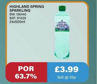 Bestway Highland Spring Sparkling offer