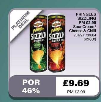 Bestway Pringles Sizzling Sour Cream-Cheese & Chilli offer