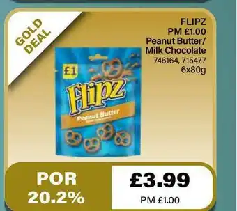 Bestway Flipz Peanut Butter - Milk Chocolate offer