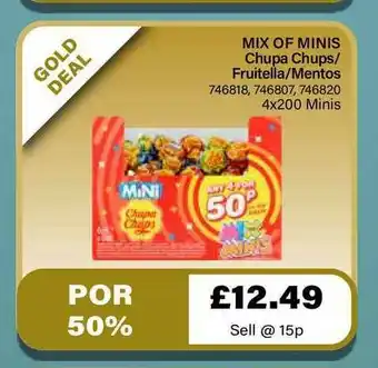 Bestway Mix Of Minis Chupa Chups - Fruitella - Mentos offer