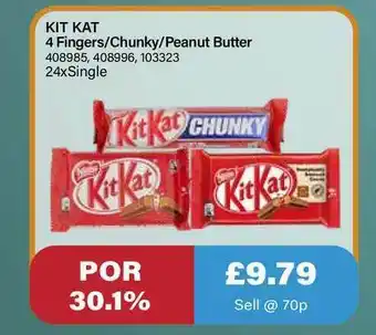 Bestway Kit Kat 4 Fingers-Chunky-Peanut Butter offer