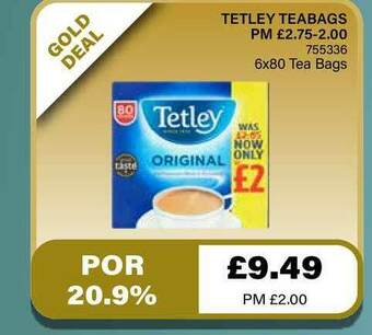 Bestway Tetley Teabags offer