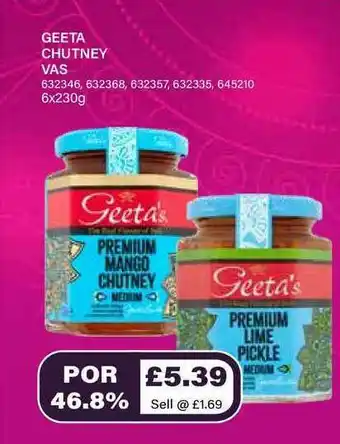 Bestway Geeta Chutney Vas offer
