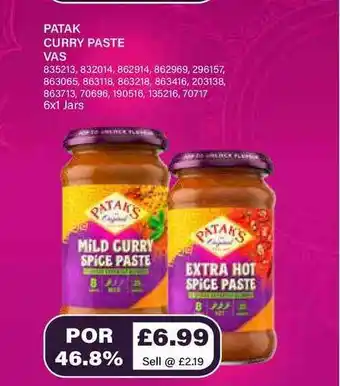 Bestway Patak Curry Paste Vas offer
