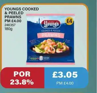Bestway Youngs Cooked & Peeled Prawns offer