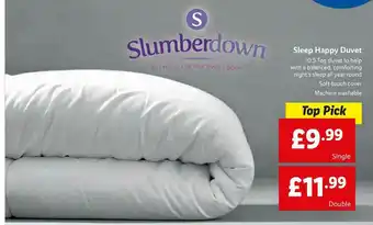Lidl Sleep Happy Duvet - single offer