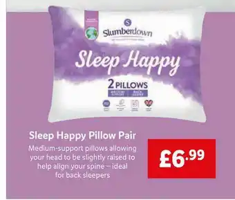 Lidl Sleep Happy Pillow Pair offer