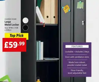 Lidl Livarno Home Large Metal Locker offer