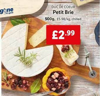 Lidl Duc De Coeur Petit Brie offer