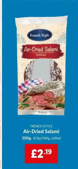 Lidl French Style Air-Dried Salami offer