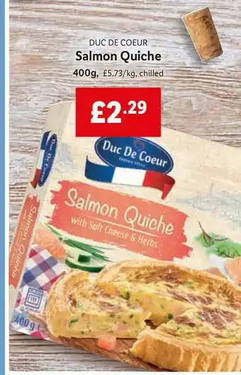 Lidl Duc De Coeur Salmon Quiche offer