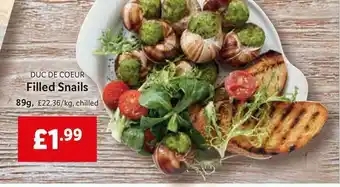 Lidl Duc De Coeur Filled Snails offer