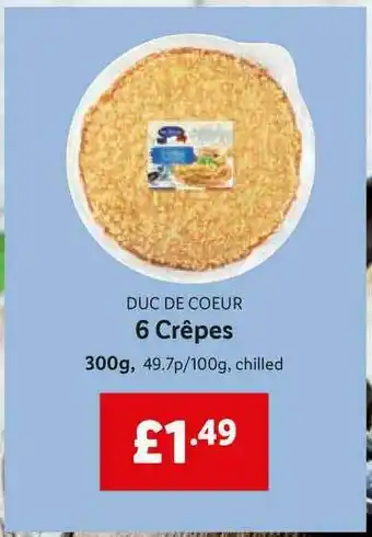 Lidl Duc De Coeur 6 Crêpes offer