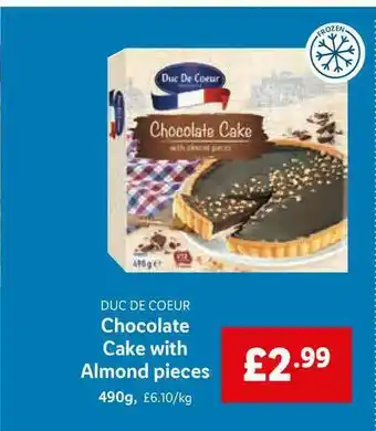 Lidl Duc De Coeur Chocolate Cake With Almond Pieces offer