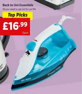 Lidl Back To Uni Essentials offer