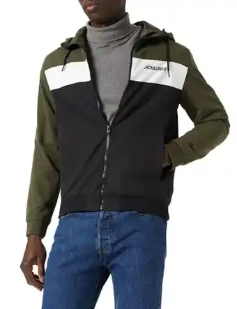 Jack & jones men's jjerush blocking hood bomber jacket