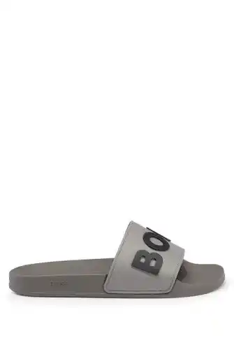 Hugo boss boss mens kirk slid italian-made slides with raised