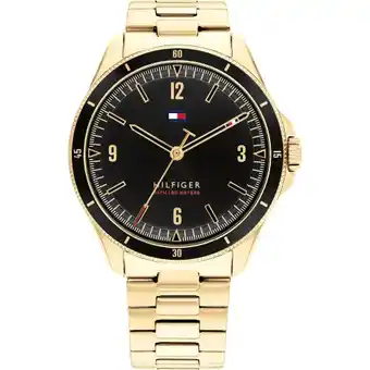 Tommy hilfiger analogue quartz watch for men with gold