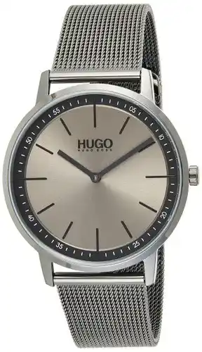 Amazon Hugo boss hugo analogue quartz watch for men with grey stainless offer