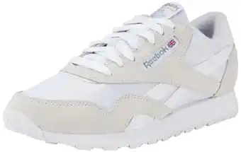 Reebok mens classic nylon trainers white/beige 12 (47)