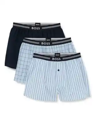 Amazon Hugo boss boss men's 3p woven boxer shorts offer