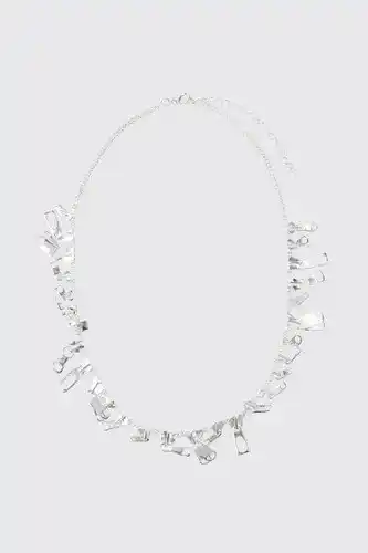 Boohoo Boohooman mens grey zip necklace, grey offer