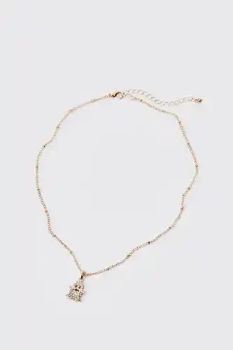 Boohoo Boohooman mens metallics iced character necklace, metallics offer