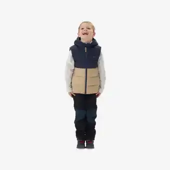 Decathlon Quechua kids’ padded hiking gilet - aged 2-6 - beige and blue offer