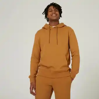 Decathlon Domyos men's fitness hoodie 500 essentials - hazelnut offer