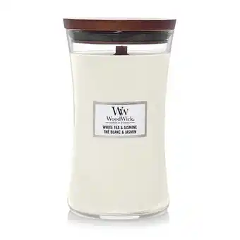 Fragrance Direct Woodwick hourglass candles white tea & jasmine large candle 610g offer