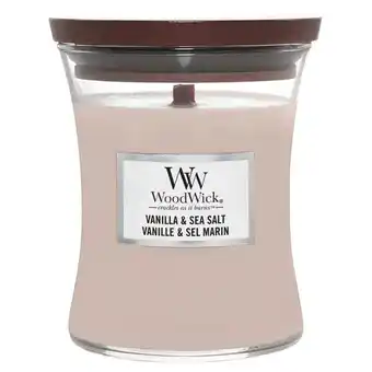 Fragrance Direct Woodwick hourglass candles vanilla & sea salt medium candle 275g / 9.7 oz offer