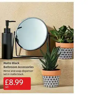 Aldi Matte Black Bathroom Accessories offer