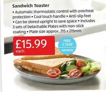 Aldi Sandwich Toaster offer