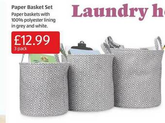 Aldi Paper Basket Set offer