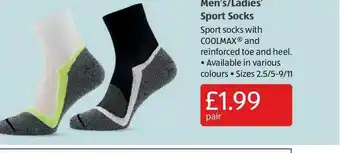 Aldi Men's-ladies' Sport Socks offer