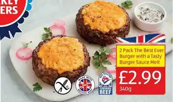 Aldi 2 Pack The Best Ever Burger With A Tasty Burger Sauce Melt offer