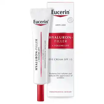 Look Fantastic Eucerin hyaluron-filler + volume-lift eye cream spf15 15ml offer