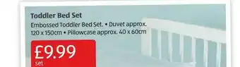 Aldi Toddler Bed Set offer