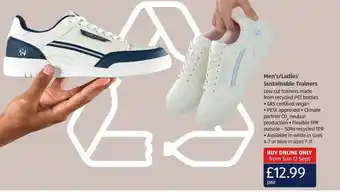 Aldi Men's-ladies' Sustainable Trainers offer