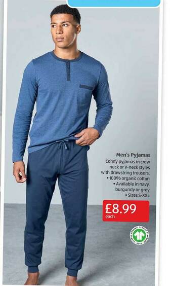 Aldi Men's Pyjamas offer