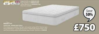 JYSK Dreamzone Gold S120 - Spring Mattress offer