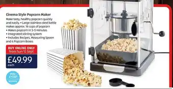Aldi Cinema Style Popcorn Maker offer