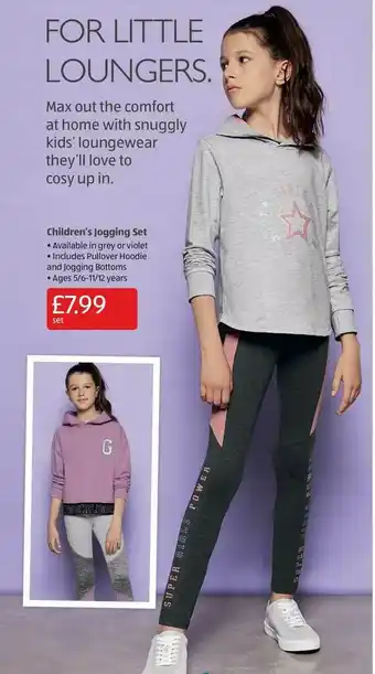 Aldi Children's Jogging Set offer