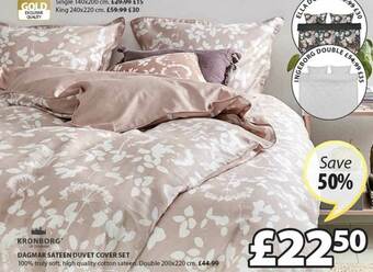 JYSK Kronborg Dagmar Sateen Duvet Cover Set offer